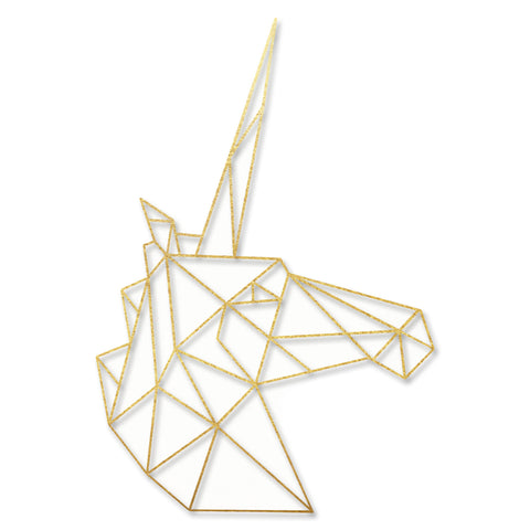 Origami Einhornkopf aus Holz -