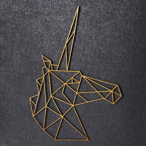 Origami Einhornkopf aus Holz -