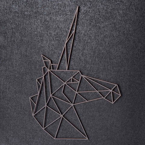 Origami Einhornkopf aus Holz -