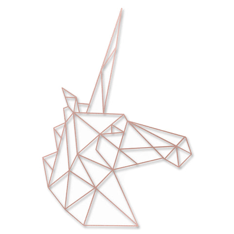 Origami Einhornkopf aus Holz -