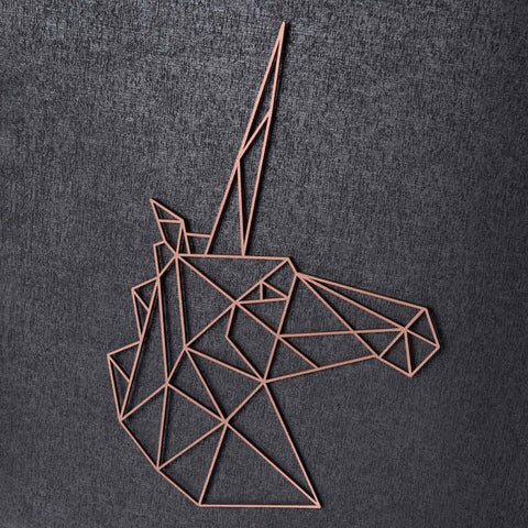 Origami Einhornkopf aus Holz -