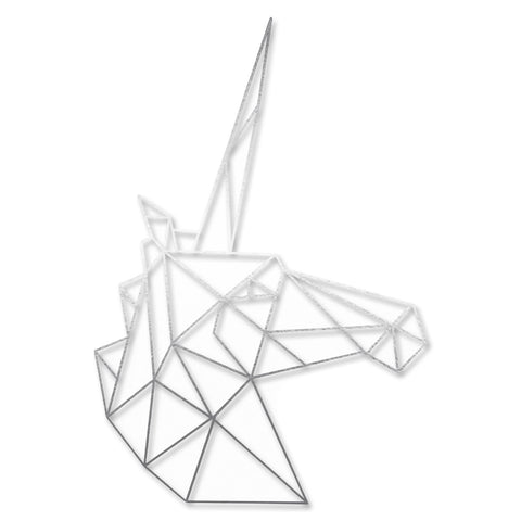 Origami Einhornkopf aus Holz -