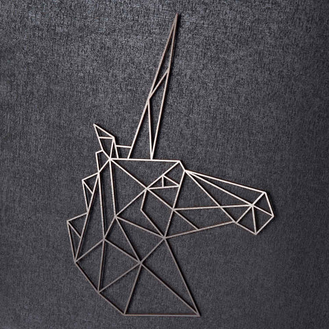 Origami Einhornkopf aus Holz -