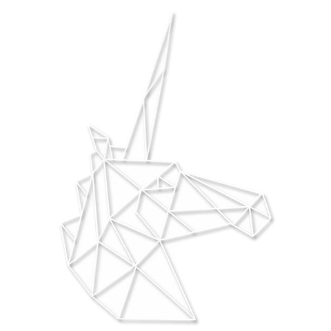 Origami Einhornkopf aus Holz -