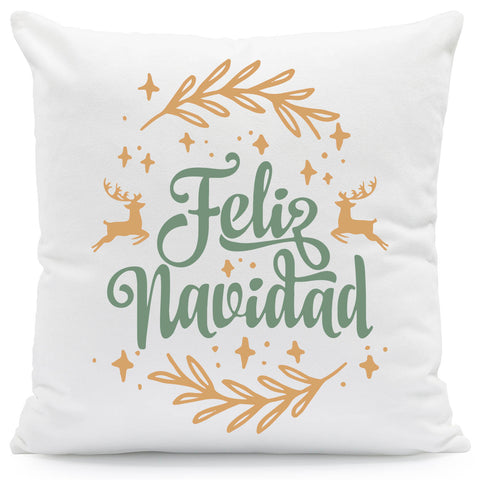 Kissen mit Weihnachtsmotiv - Feliz Navidad - Weihnachtsdeko - Geschenk für Frauen & Männer