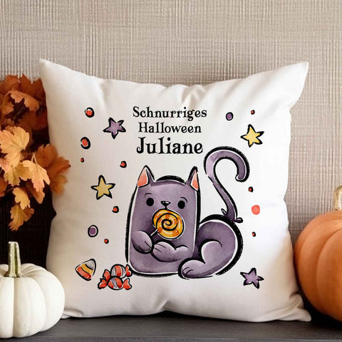 Bedrucktes Kissen "Happy Halloween" in versch. Designs
