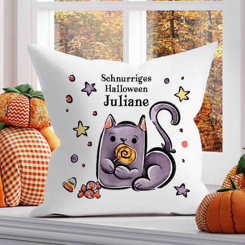 Bedrucktes Kissen "Happy Halloween" in versch. Designs