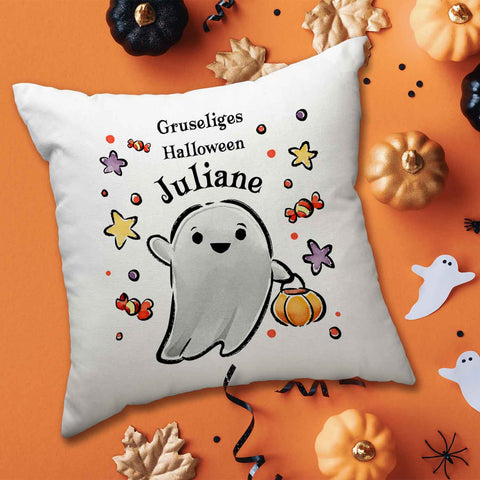 Bedrucktes Kissen "Happy Halloween" in versch. Designs
