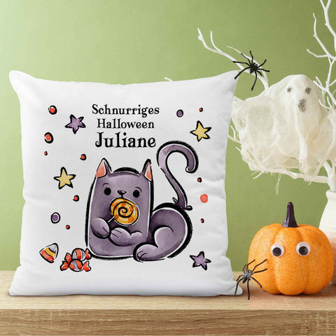 Bedrucktes Kissen "Happy Halloween" in versch. Designs