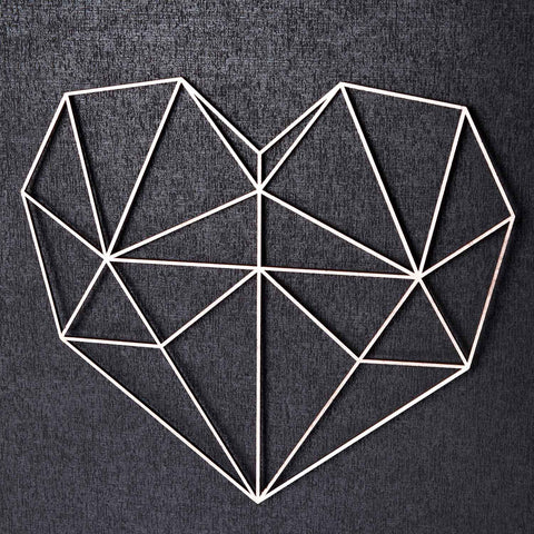 Origami 3D Herz aus Holz -