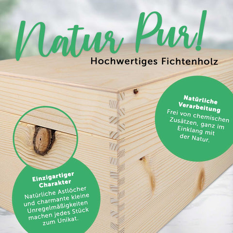 Bedruckte Holzkiste für Kinder - im Elefanten Design