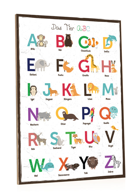 Holzschild Das Tier ABC