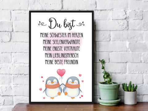Holzschild mit Spruch Meine beste Freundin