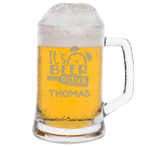 Montana Bierkrug mit Gravur "It's beer o'clock"