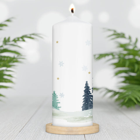 Große Kerze "Fröhliche Weihnachten Haus" zu Weihnachten