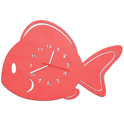 Kinder Wanduhr im Fisch Design