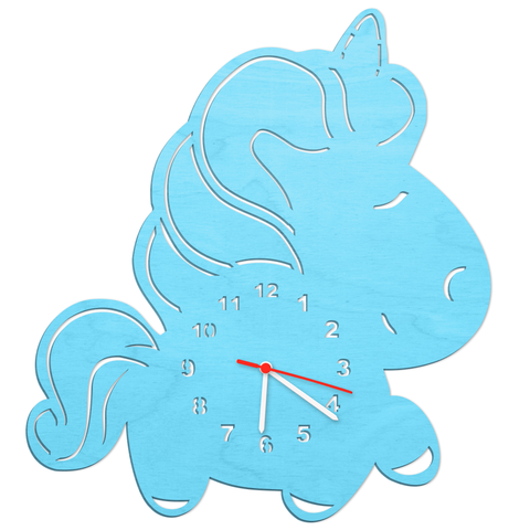 Kinder Wanduhr im Pummeleinhorn Design
