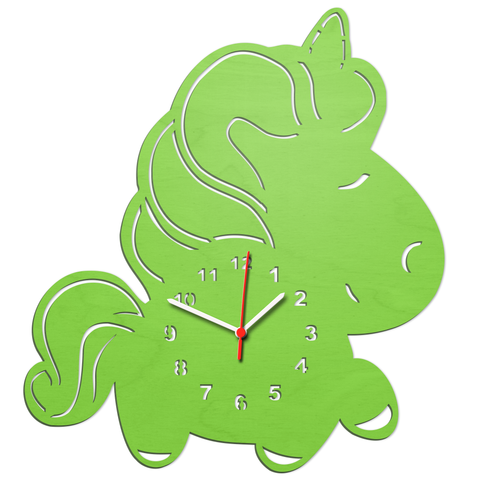 Kinder Wanduhr im Pummeleinhorn Design