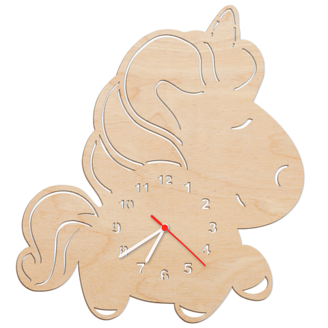 Kinder Wanduhr im Pummeleinhorn Design