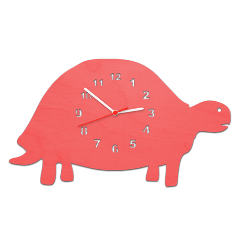Kinder Wanduhr Schildkröte Rot