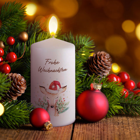 Weihnachtskerze "Reh"