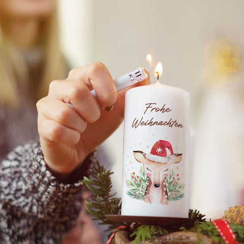 Weihnachtskerze "Reh"