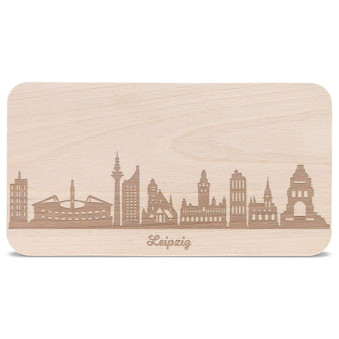 Frühstücksbrettchen Skyline Leipzig