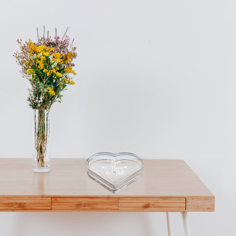 Leonardo Herz Glas Box mit Aufdruck "Beste Mama der Welt"