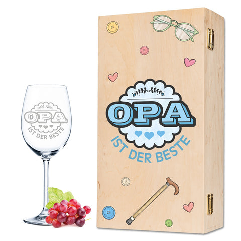 Leonardo Weinglas mit Gravur "Opa ist der Beste"