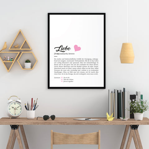 Definition Poster, Kunstdrucke & Worterklärung auf DIN A4 Premium-Foto-Papier