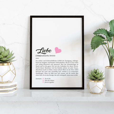 Definition Poster, Kunstdrucke & Worterklärung auf DIN A4 Premium-Foto-Papier