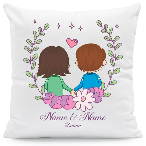 Bedrucktes Kissen mit Motiv "Love Couple"