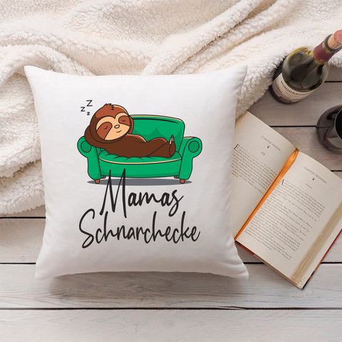 Bedrucktes Kissen mit Motiv Schnarchecke