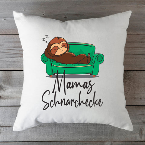 Bedrucktes Kissen mit Motiv Schnarchecke