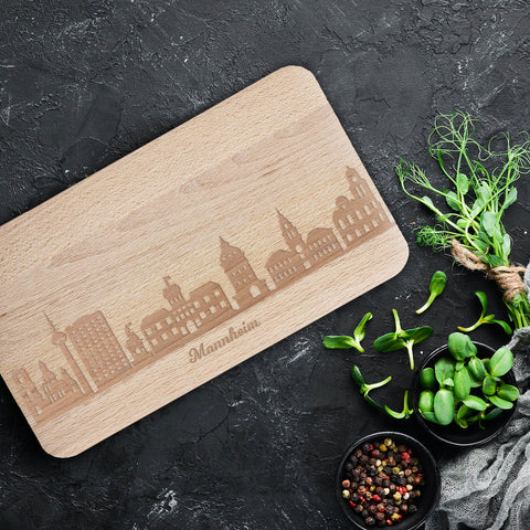Frühstücksbrettchen Skyline Mannheim