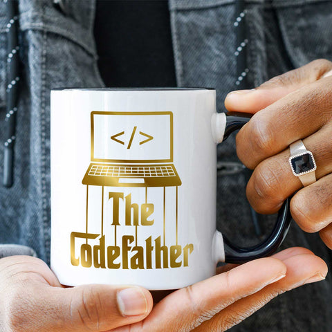 Bedruckte Tasse mit Spruch - The Codefather