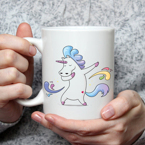 Bedruckte Tasse mit Motiv Einhorn