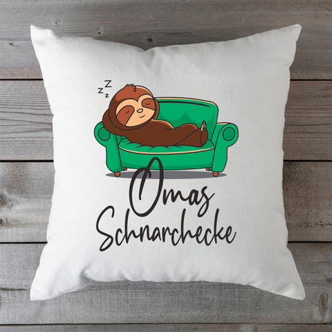 Bedrucktes Kissen mit Motiv Schnarchecke