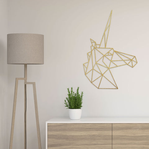 Origami Einhornkopf aus Holz -
