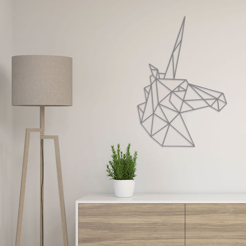 Origami Einhornkopf aus Holz -