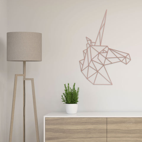 Origami Einhornkopf aus Holz -