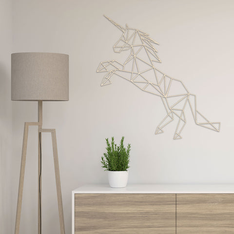 Origami Einhorn V2 aus Holz -