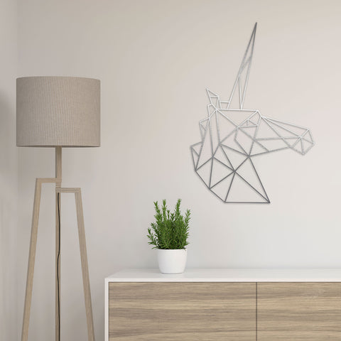 Origami Einhornkopf aus Holz -