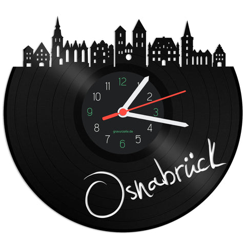 Schallplattenuhr Skyline Osnabrück