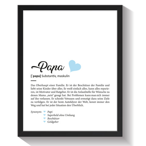 Definition Poster, Kunstdrucke & Worterklärung auf DIN A4 Premium-Foto-Papier