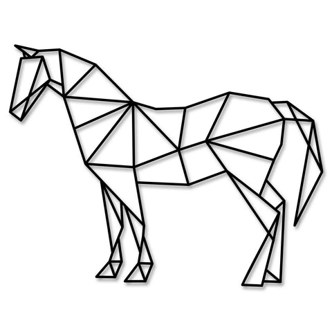 Origami Pferd aus Holz -