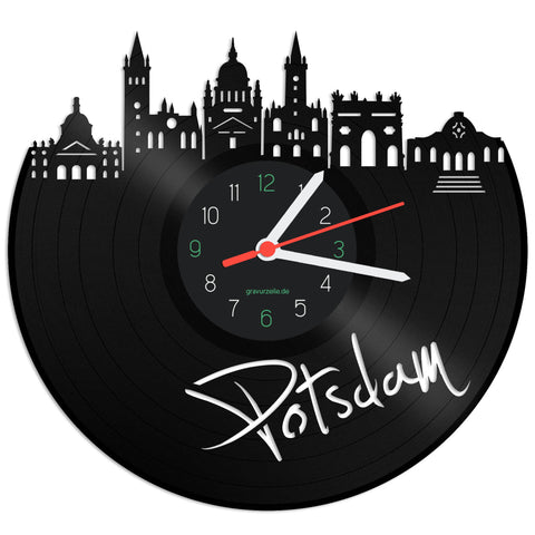 Schallplattenuhr Skyline Potsdam