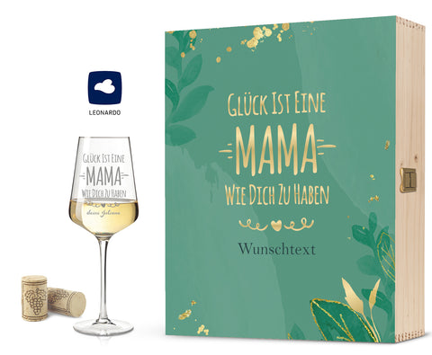Leonardo Puccini Weinglas "Glück ist eine Mama wie Dich zu haben"