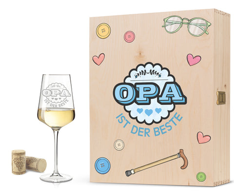 Leonardo Weinglas mit Gravur "Opa ist der Beste"