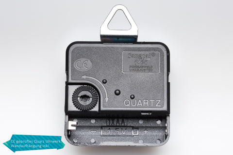 Wanduhr aus Holz Skyline Hamburg 2016 Uhrwerk